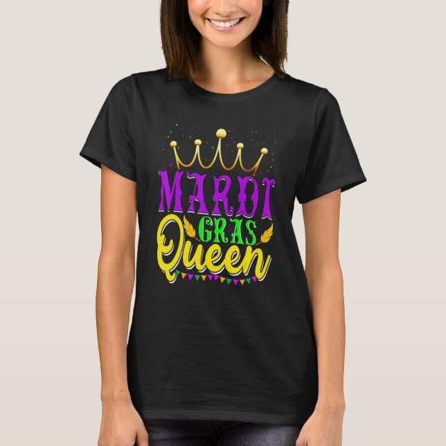 Mardi Gras Queen Carnival Costume Parade Party Wom T-Shirt (Vorderseite)
