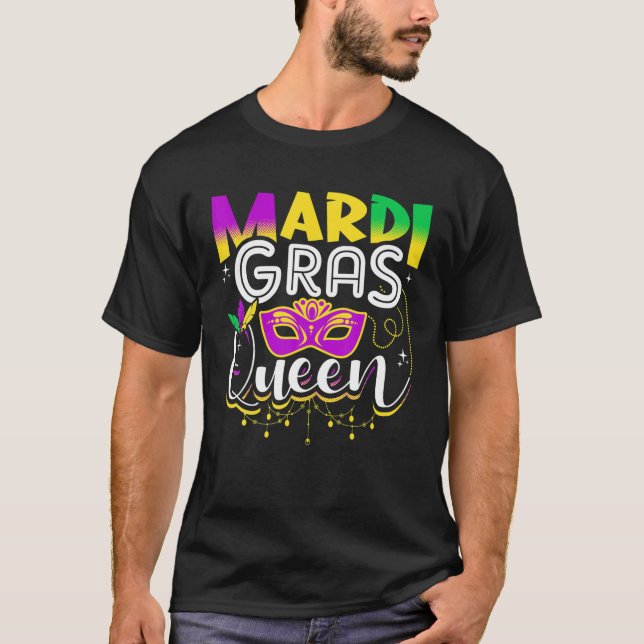 Mardi Gras Queen Funny T-Shirt (Vorderseite)