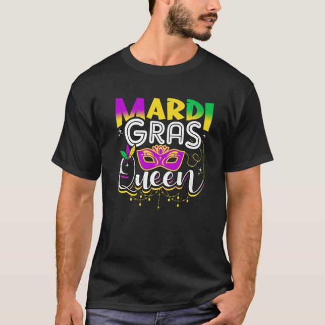 Mardi Gras Queen Funny T-Shirt (Vorderseite)
