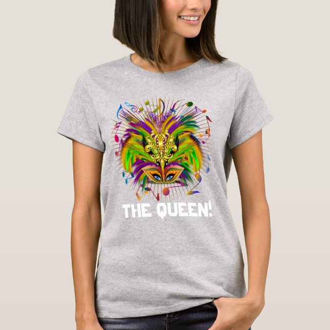 Mardi Gras Queen Light View Notes T-Shirt (Vorderseite)