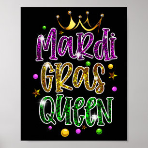 Mardi Gras Queen Parade Kostüm Party Frauen Gesche Poster
