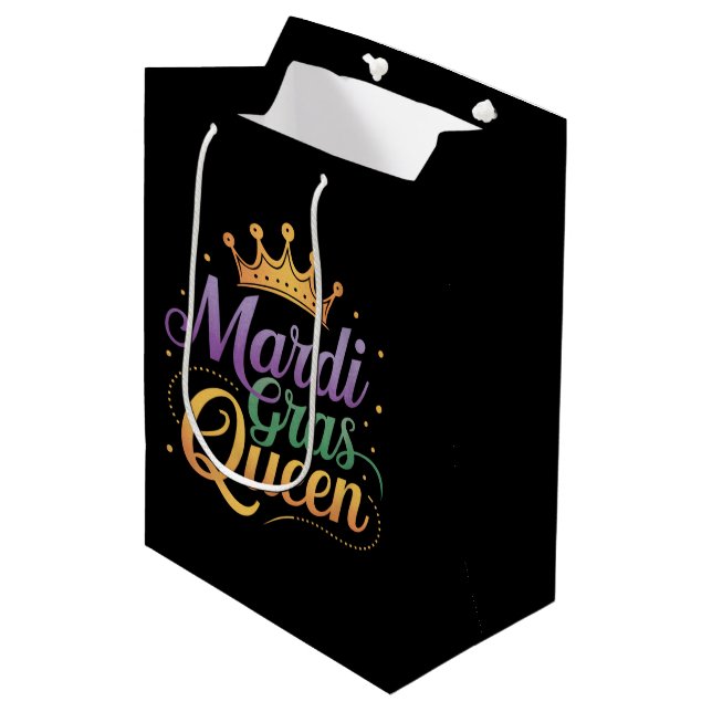 Mardi Gras Queen Parade Kostüme Party Mittlere Geschenktüte (Vorderseite Schrägansicht)