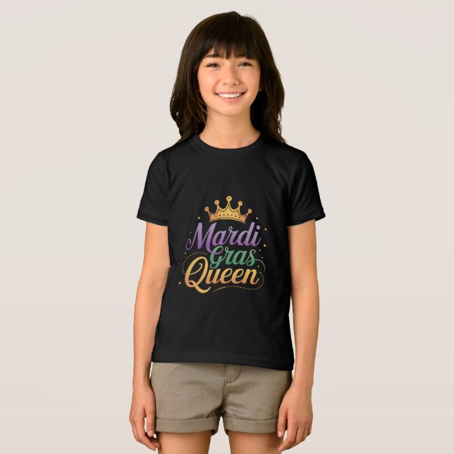 Mardi Gras Queen Parade Kostüme Party Tri-Blend Shirt (Vorderseite Voll)