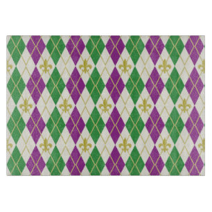 Mardi Gras Raute Glass Cutting Board Schneidebrett