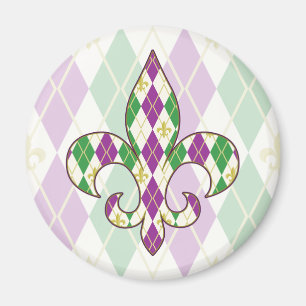 Mardi Gras Raute Magnet