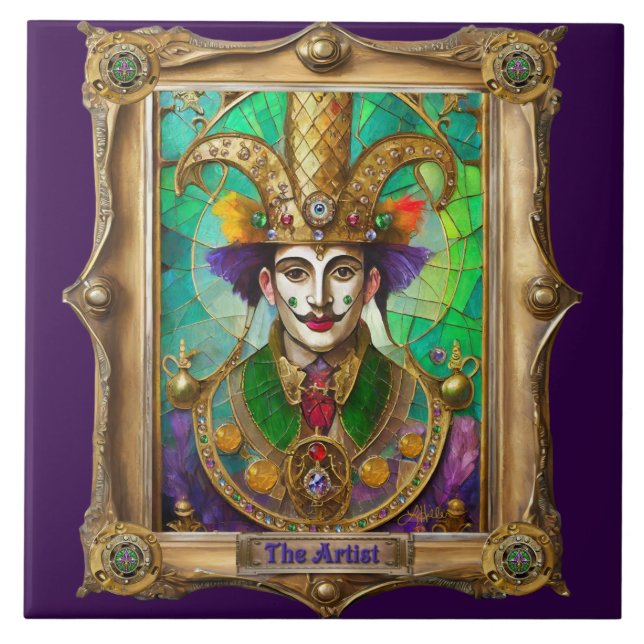 Mardi Gras Realm Portraits - Der Künstler Dali Fliese (Vorderseite)