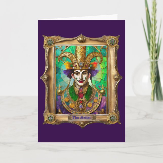 Mardi Gras Realm Portraits - Der Künstler Dali Karte (Vorderseite)