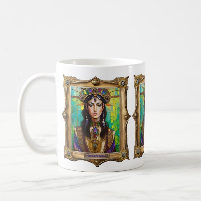 Mardi Gras Realm Portraits - Die kreolische Prinze Kaffeetasse (Links)