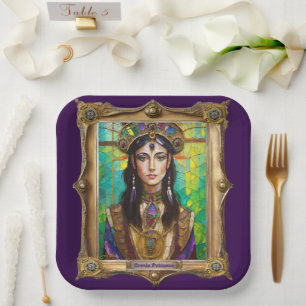 Mardi Gras Realm Portraits - Die kreolische Prinze Pappteller