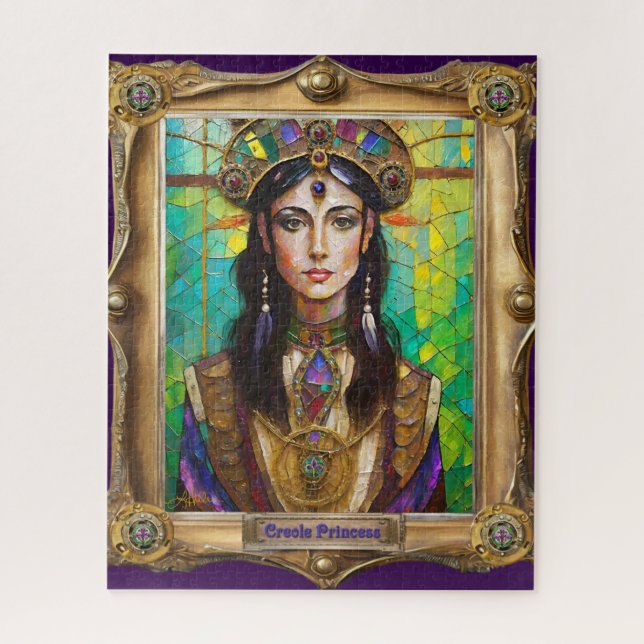 Mardi Gras Realm Portraits - Die kreolische Prinze Puzzle (Vertikal)