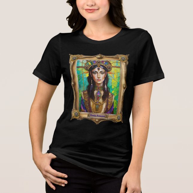 Mardi Gras Realm Portraits - Die kreolische Prinze Tri-Blend Shirt (Vorderseite)