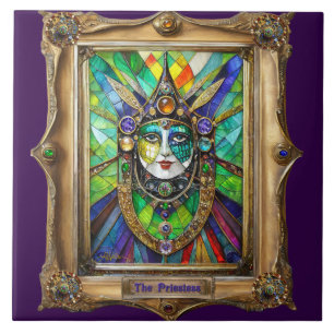 Mardi Gras Realm Portraits - Die Priesterin Fliese