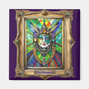 Mardi Gras Realm Portraits - Die Priesterin Magnet