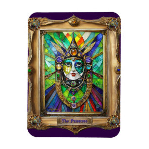Mardi Gras Realm Portraits - Die Priesterin Magnet