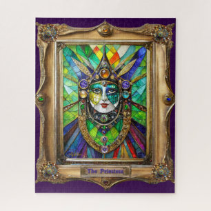 Mardi Gras Realm Portraits - Die Priesterin Puzzle