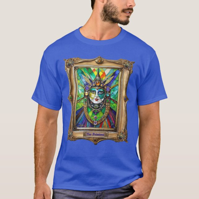 Mardi Gras Realm Portraits - Die Priesterin T-Shirt (Vorderseite)