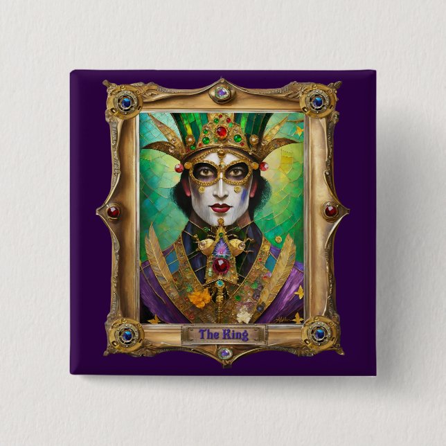 Mardi Gras Realm Portraits - The King Button (Vorderseite)