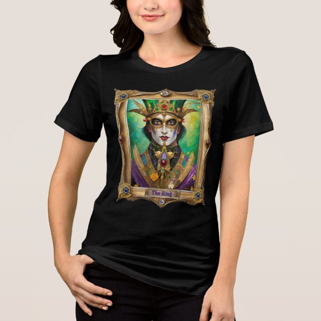 Mardi Gras Realm Portraits - The King Tri-Blend Shirt (Vorderseite)
