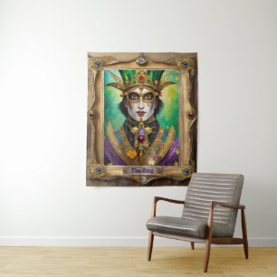 Mardi Gras Realm Portraits - The King Wandteppich