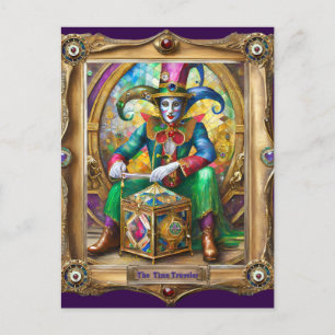 Mardi Gras Realm Portraits - The Time Traveller Postkarte
