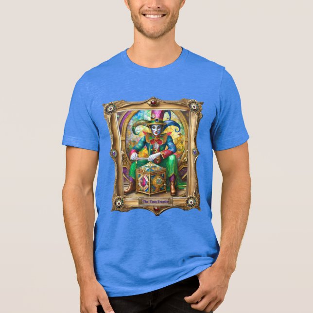 Mardi Gras Realm Portraits - The Time Traveller Tri-Blend Shirt (Vorderseite)