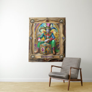 Mardi Gras Realm Portraits - The Time Traveller Wandteppich
