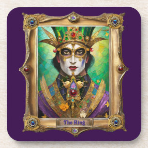 Mardi Gras Realm Porträts - Der König Getränkeuntersetzer