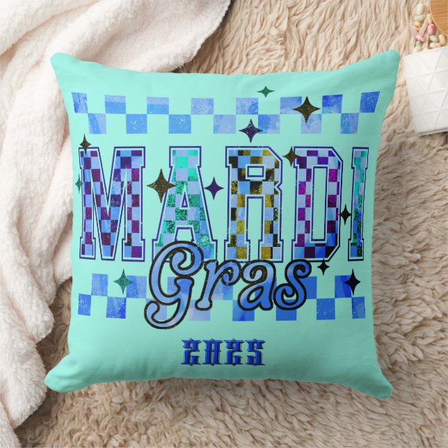 Mardi Gras Red Black Kissen (Decke)