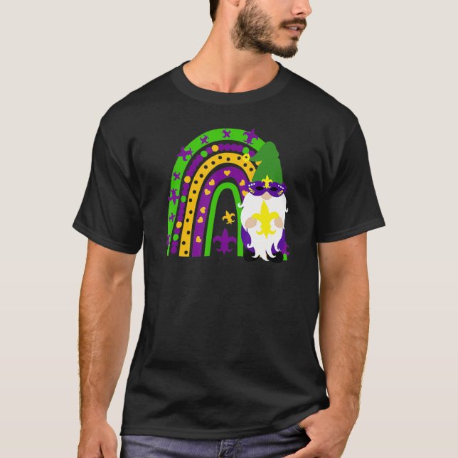 Mardi Gras RegenbogenNomaden für Männer Frauen Nom T-Shirt (Vorderseite)