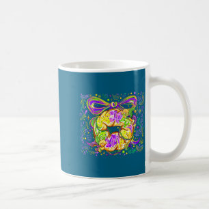Mardi Gras Retro-Königskuchen-Design Kaffeetasse