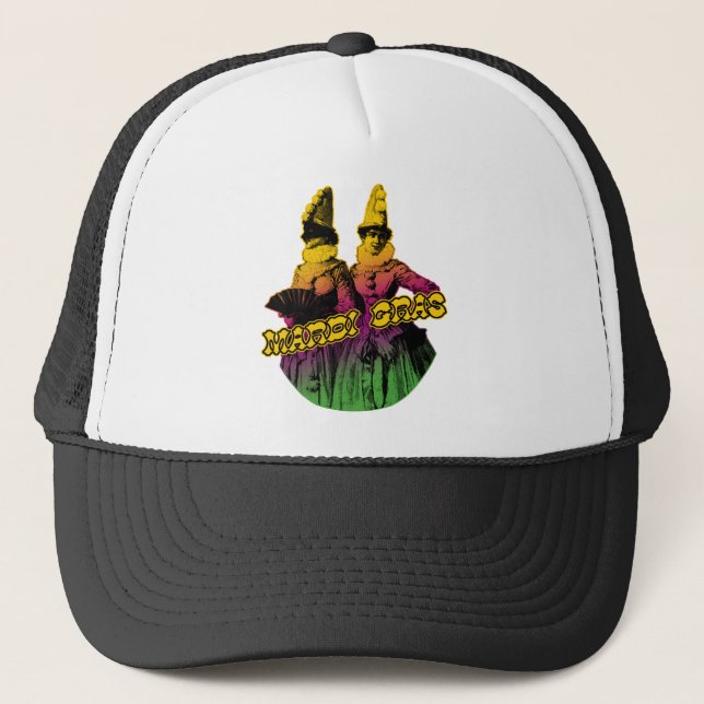 Mardi Gras Revelers Truckerkappe (Vorderseite)