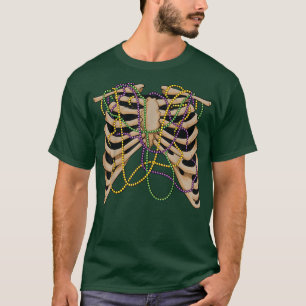 Mardi Gras Rib Cage, Knochenskelettkostüm, Carniv T-Shirt