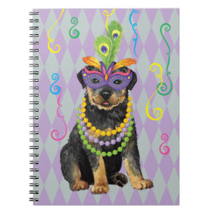 Mardi Gras Rottweiler Notizblock