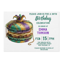 Mardi Gras Royal Macaron Geburtstag