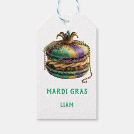Mardi Gras Royal Macaron Geschenkanhänger