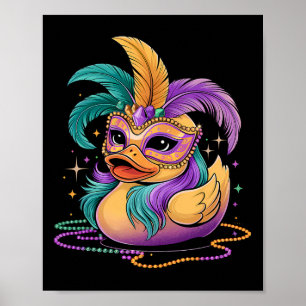 Mardi Gras Rubber Duck Kostüm Party Maske Funny MA Poster