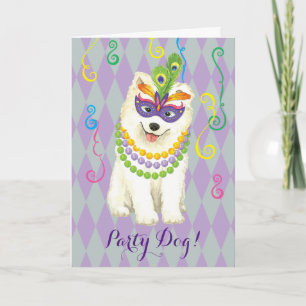Mardi Gras Samoyed Karte