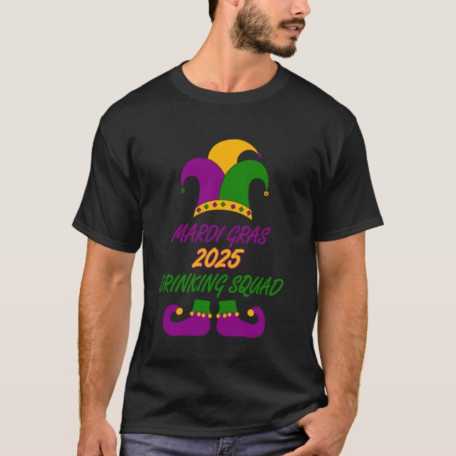 Mardi Gras Sauftrupp 2025 T-Shirt (Vorderseite)