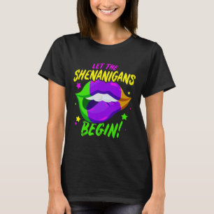 Mardi Gras Schabernack Karneval Party Lippen Männe T-Shirt