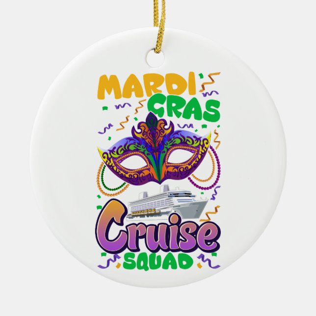 Mardi Gras Schifffahrtsgesellschaft Luganersee Keramik Ornament (Vorne)