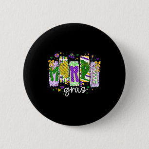 Mardi Gras-Schleife Coquette-Schleife Fett Diensta Button