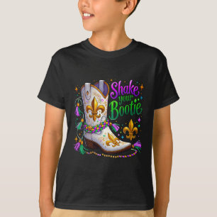 Mardi Gras schüttelt Ihre Bootie Bead Boot Carniva T-Shirt