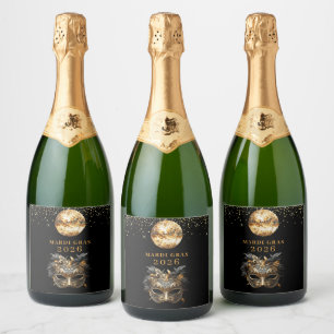 Mardi Gras Schwarz Gold Glitterparty