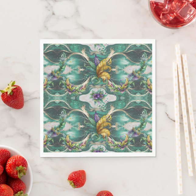 Mardi Gras Serviette (Beispiel)