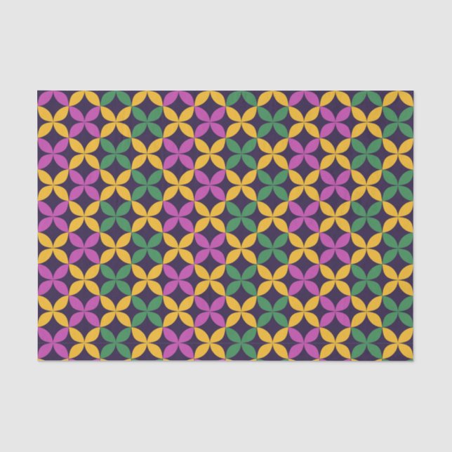 Mardi Gras Seven Circles Seidenpapier (Vorderseite)