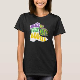 Mardi Gras Shake Your Bootie Majorette Boots T-Shirt