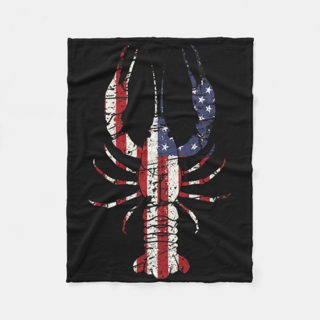 Mardi Gras-Shirt Fleur De Lis Crawfish-Shirt Ameri Fleecedecke (Vorderseite)