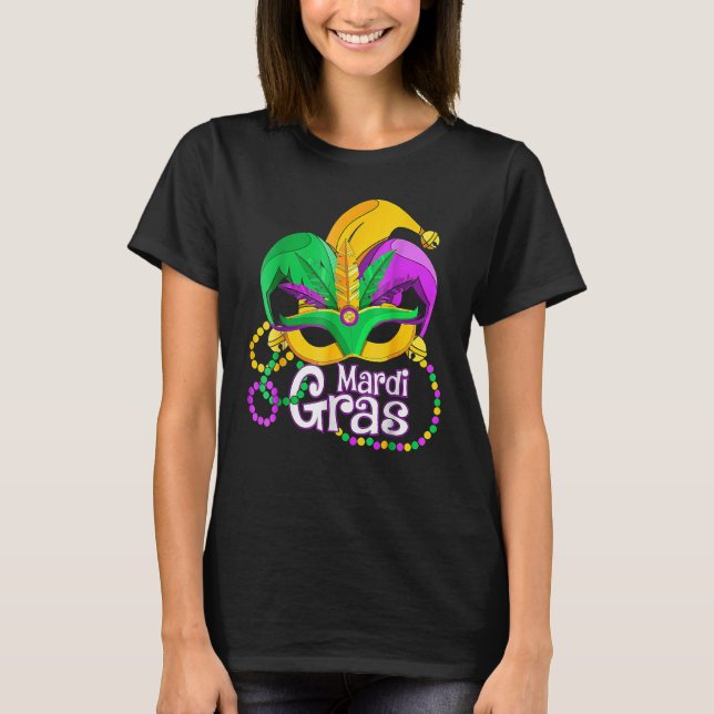 Mardi Gras Shirt Women Men Flamingo Carnival Costu (Vorderseite)