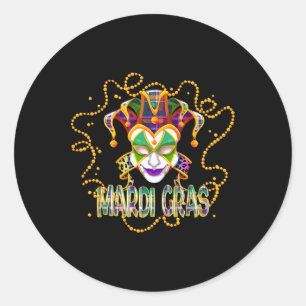 Mardi Gras Shirt Women Men Mardi Gras Kids Mardi G Runder Aufkleber