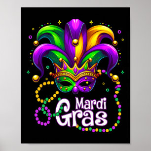 Mardi Gras Shirts für Frauen Kinder Männer Beads M Poster